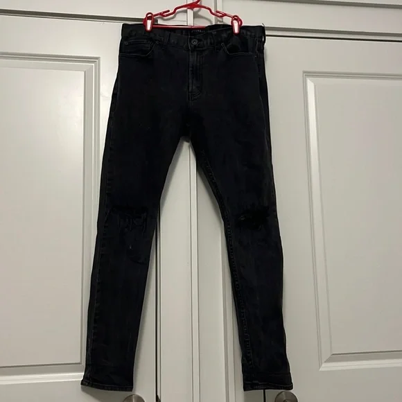 Black Skinny Fit Pants for Men - Size 33W 32L - Picture 1 of 3